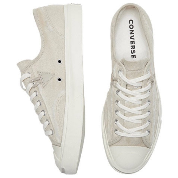 Converse Shoes - Converse Faux Fur-Lined Jack Purcell Canvas Shoes Sneakers Size 7.5